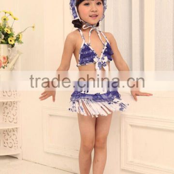 2015 Baby girls swim suit purpel swim suit girls swimming suit purple & white swimsuit