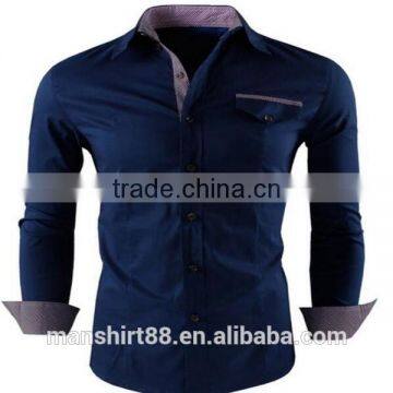 2016 New Wholesale Luxury Long Sleeve Custom Mens Casual Dress Shirts photo-5