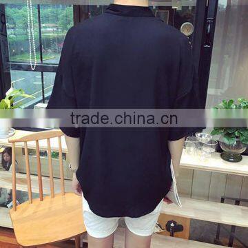 7 Minutes of Sleeve Cotton T-shirt Men Loose Shirt is Pure Color photo-2