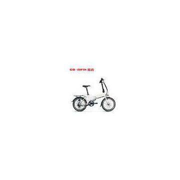 Girl / Ladies Lithium Battery 20 Inch Electric Folding Bicycle for Traveling or Sport 35Km - 55km