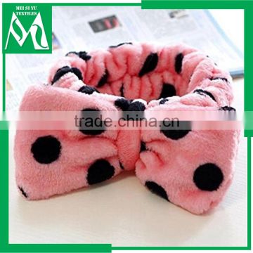 Hair bands headband polyester shower headband embroidery logo