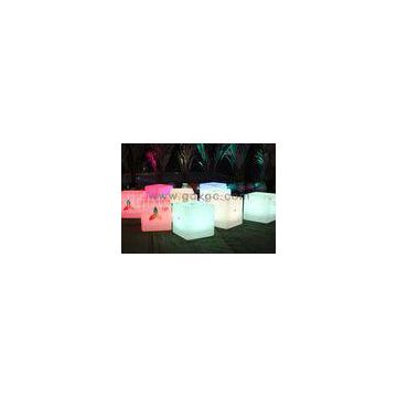 Wireless Remote Control Glow Chair , Waterproof LED round bar stool