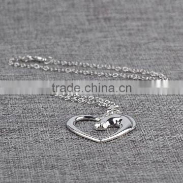 Horse Heart Horse's Head Pendant Necklace Mares Necklace Silver Horse Heart in Love Charm photo-6