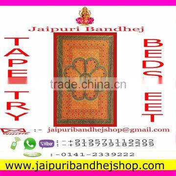 2017 Jaipuri Bandhej Handmade Mandala Tapestry photo-2