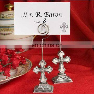 resin craft cross shaped wedding place card holder table decorations