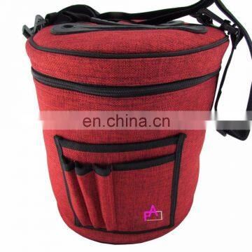 Yarn Storage Bag Organisation Portable Lightweight Easy to Carry Knitting Crochet Yarn Holder with Pockets