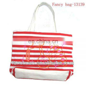 Red add White Stripe Yiwu Factory Women's Handbags