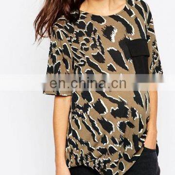 Dongguan Hotsell Garment Wholesale Maternity Camo Clothes Polo Long Line t Shirt