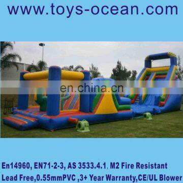 boot camp inflatable super obstacle course slide