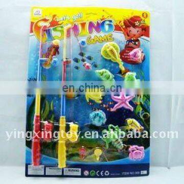 double fishing pole magnetic fishing game