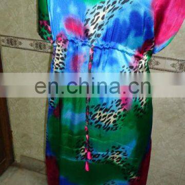Printed Satin Kaftan