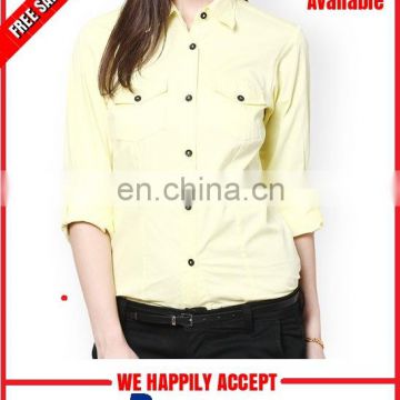 Latest design official formal shirts for women