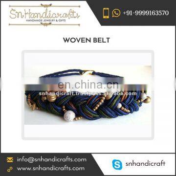 Beaded Woven Knitted Stretchable Belt for Bulk Purchase