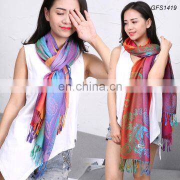 fringe style ladies polyester winter scarves