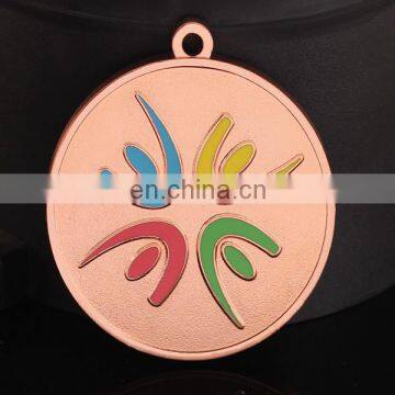 Custom four colors copper plating medal