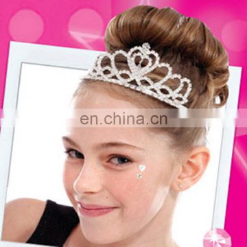 Sally beauty design new silver rhinestone wave heart fashion grils' party tiara hair prom ornament jewelry accessories