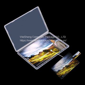 WEISHEGN 5mm Slim PP Business Card Box for Credit Cards Keeper Cases Blank Memory Card Holder Travel Name C Ard Case photo-4