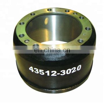 Heavy Duty Truck Brake Drums for Hino OEM 43512-3020