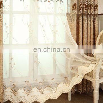 European style fancy curtains with embroidery for living room