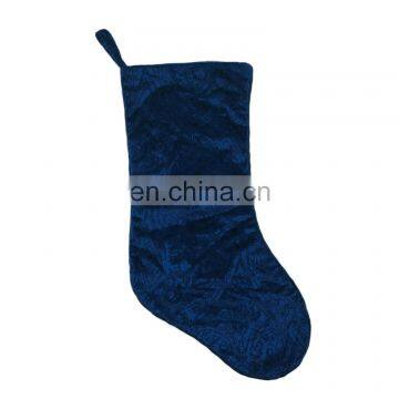 Wholesale Decorative Faux Burn Out Paisley Mazarine Christmas Socking for Christmas