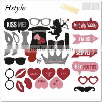 27 pcs/set Wedding Photo Booth Props on A Stick DIY Kit Mustache Lip Fun Photobooth Wedding Party Decoration Favors PFB0060