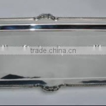 Unique Serving Tray For Hotels, Stainless Steel Rectangular Serving Tray