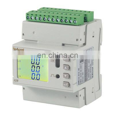 IoT wireless/wifi/smart energy meter multiloop 3-phase din-rail power meter Acrel ADW210 RS485 Modbus-RTU DO/DI temperature kwh