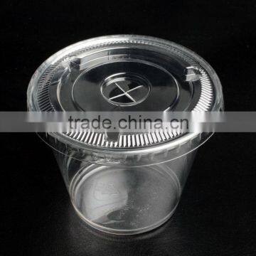 Most Popular in Europe-- Medium Size (9oz/270ml) Translucent Disposable Plastic Ice Cream Cup With Matching Flat or Dome Lids photo-2