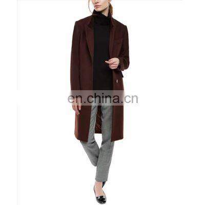 Classic Women Cashmere Coat Wholesale Price Women Winter Cashmere Long Coat