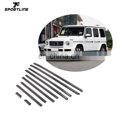 JCSportline Dry Carbon Fiber W463 W464 Door Exterior Decoration Trims for Mercedes Benz G550 G63 G65 AMG 2020