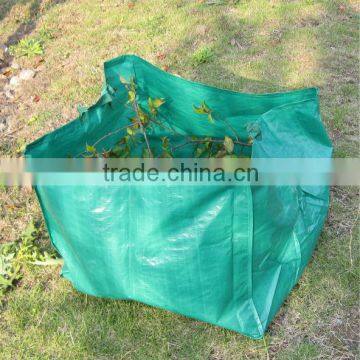 Square garden leaf bag with handle