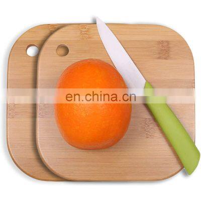 Home Mini Solid Bamboo Cutting Board Small Fruit Chopping Board For Baby Set of 2