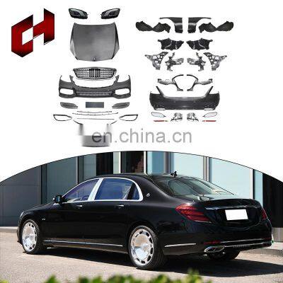 CH Factory Direct Pp Material Black Bumper Spoiler Bodykit Part For Mercedes-Benz S Class W221 06-12 to W222 MAYBACH