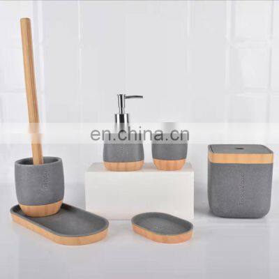 2022 New Designer 6 piece Polyresin Bathroom Accessory Set