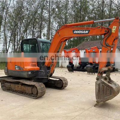 Stock doosan digging machine dx60-7 used excavator doosan dh60-7 dh55