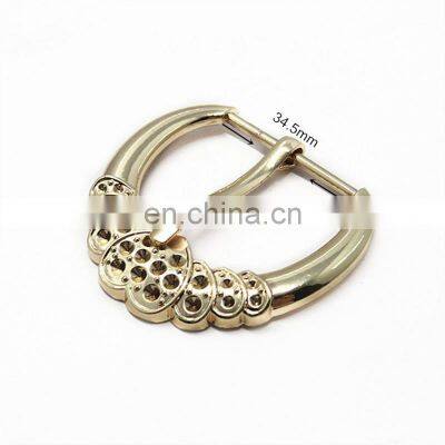 High-End Delicate Noble Golden Metal Belt Buckle Rhinestone Buckle For High-grade Clothing