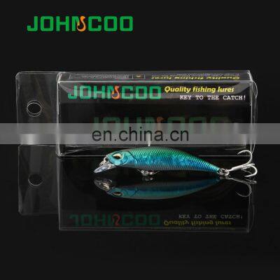 JOHNCOO Sinking Wobbler 60SR Fishing Lure 60mm 4.5g Sinking Vibrating Minnow Wobbler Lure Bass Pike Peche Isca Artificial Bait