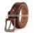 Cow Veg Tan Custom Logo Customised, Wholesale High Quality Vintage Luxury Top Grain Leather Belt photo-2
