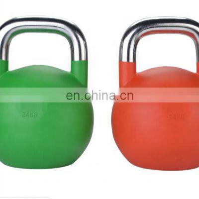 Colorful cast iron fitness kettle bell