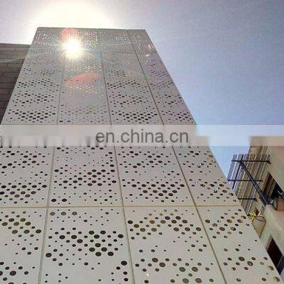 Perforated metal facade round hole perforated mesh cladding