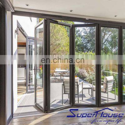 Superhouse cheap house windows for sale New Design  Aluminium Folding Bi Fold Window Fold Up Glass Windows