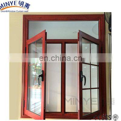 red aluminum frame used house casement windows in shanghai