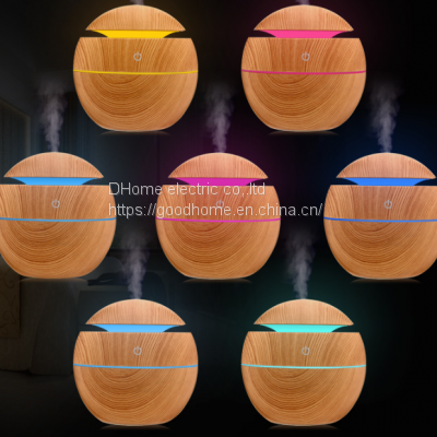 Wood Grain Round Humidifier, Mushroom Humidifier, Wood Grain Aromatherapy Machine（Wechat:13510231336） photo-2