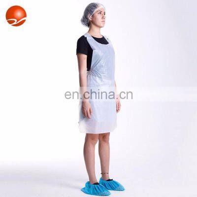 Hubei Xiantao Cheap Price Wholesale Waterproof Disposable PE Plastic Apron Without Sleeve for Kitchen Food or Hospital