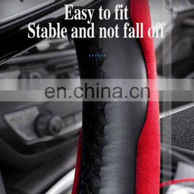 Universal ABS Car Steering Wheel Protective Covers for Tesla Fur Turnover Car Accessories Interior Sports Anti Slip photo-4