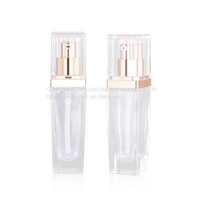 30ml square liquid foundation bottle spot full cover cosmetic glass bottle package 30ml thick square lotion bottle