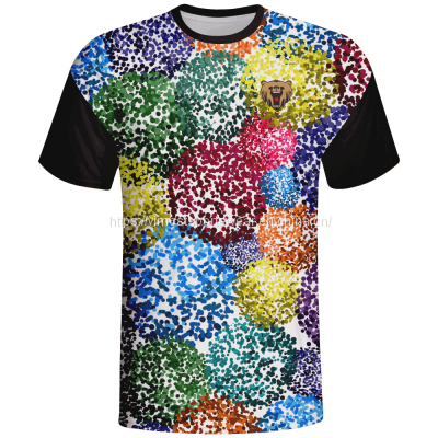 2023 polyester custom sublimated t-shirts with round neck