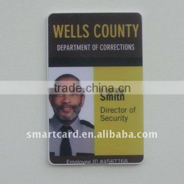 Company Identification card with id number and head portrait