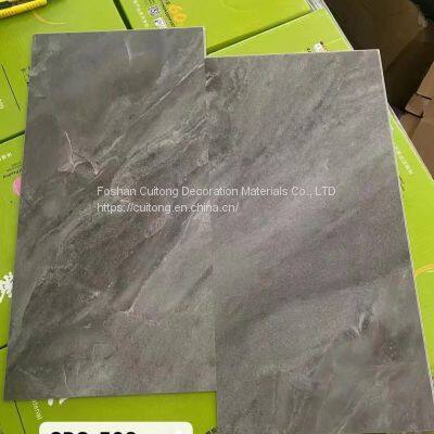 Car 4S exhibition hall black stone grain SPC floor clothing shop coffee tavern imitation cement color stone plastic floor