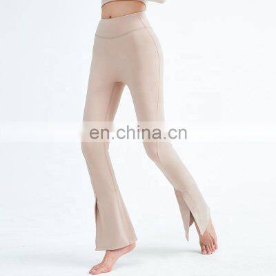 New Arrival Yoga High Waisted Bootcut Flared Leggings Women Athletic Wide Leg Sports Pants